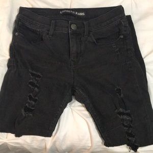 Express black skinny jeans